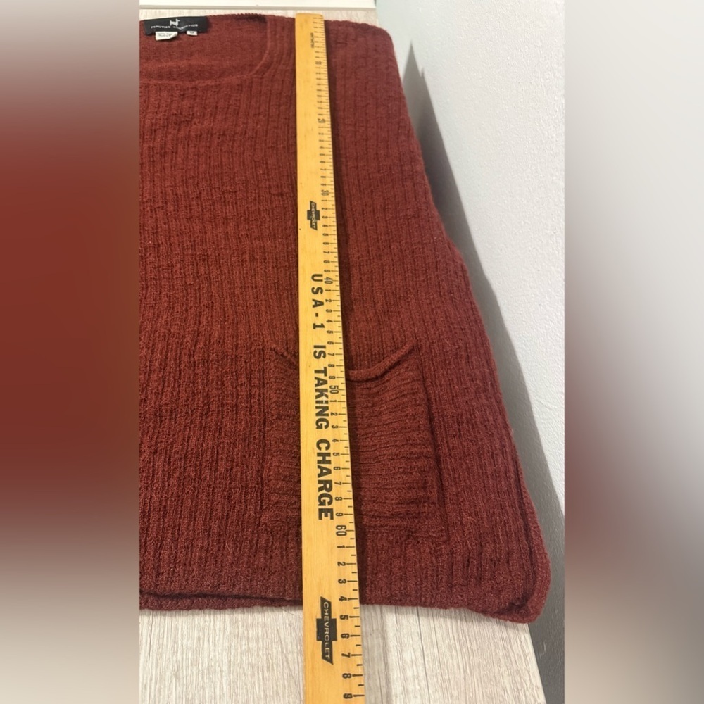 Peruvian Connection Alpaca Sweater Pocket Rust Size Medium - Picture 6 of 10